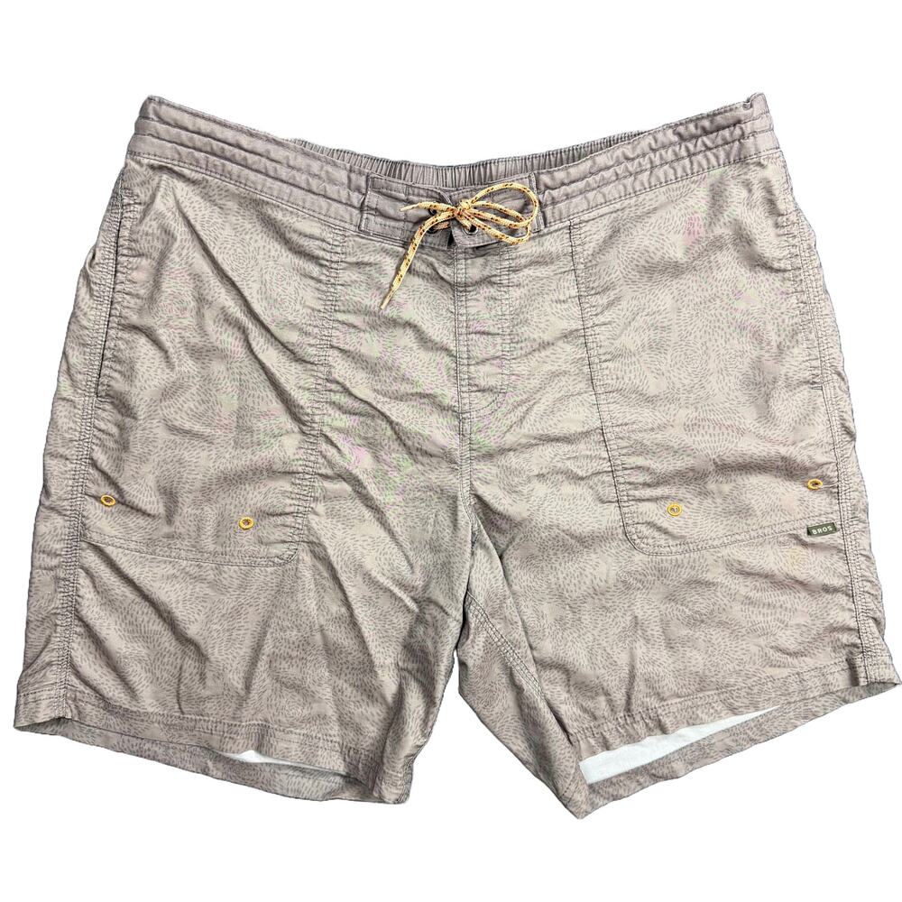 Howler Brothers Men’s Size 36 Gray Printed Board Shorts Swim Trunks 7.5” Inseam